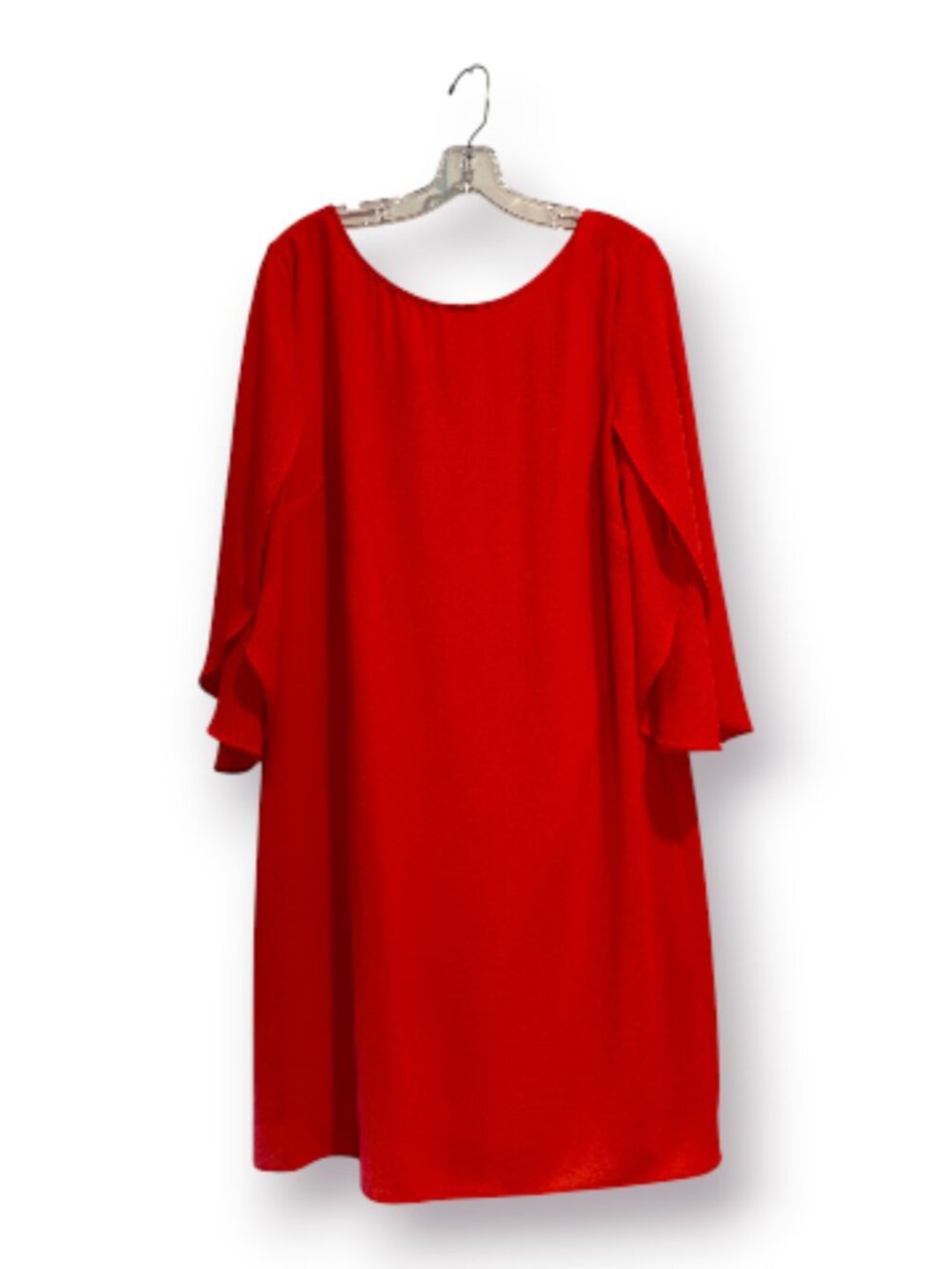 I.N. Studio (AGB) Textured Pebble Crepe Cape Sleeve Dress - Size 16